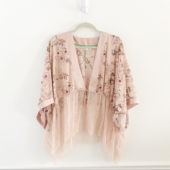 blush kimono cardigan